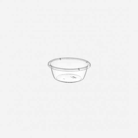 Прозрачная круглая миска объемом 1,7 л