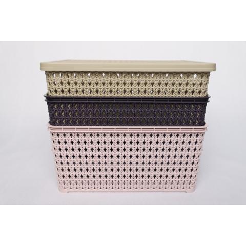 Корзина с крышкой 10лт Rio