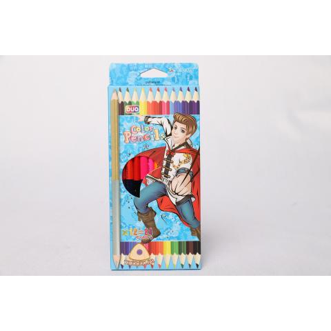 Карандаши цветные двойные набор 12шт