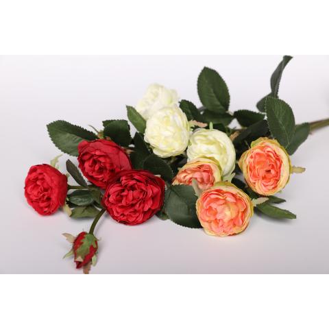 Цветы искуственные Розы 55см 5 бут.