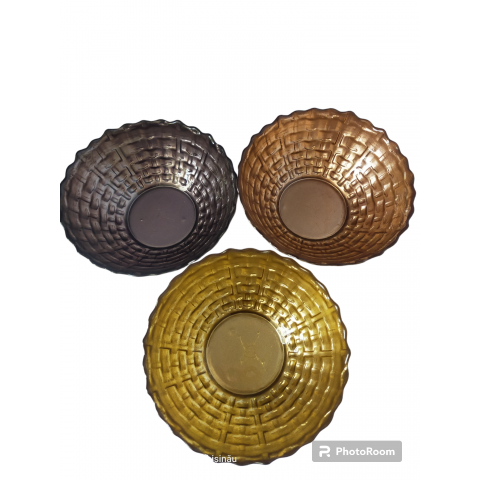 Миска стекло 12см Gold Silver Bronze