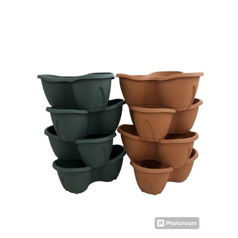 Вазон для цветов STRAWBERRY набор 4шт