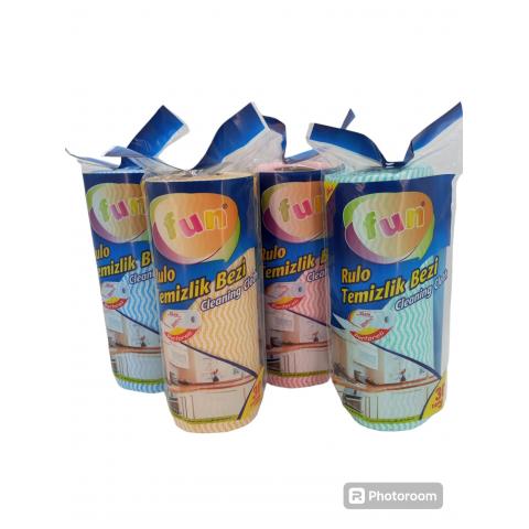 Тряпка рулон 30шт FUN