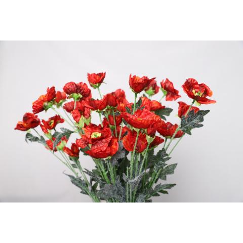 Цветы искуственные Маки 72см 5 бут.