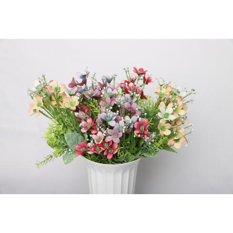 Цветы искуственные полевые 35см 18 бут.