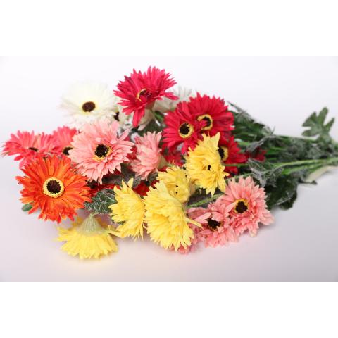 Цветы искуственные полевые 72см 5 бут.