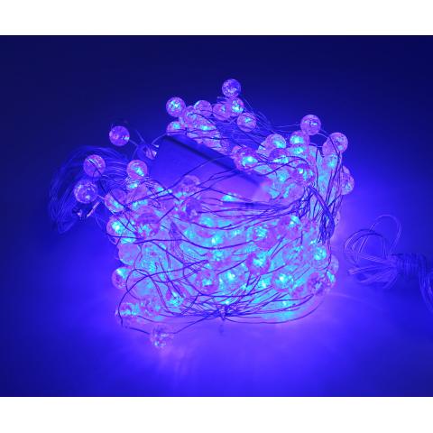 Гирлянда ЛЕД занавес бусики синие 200ламп 3х2м