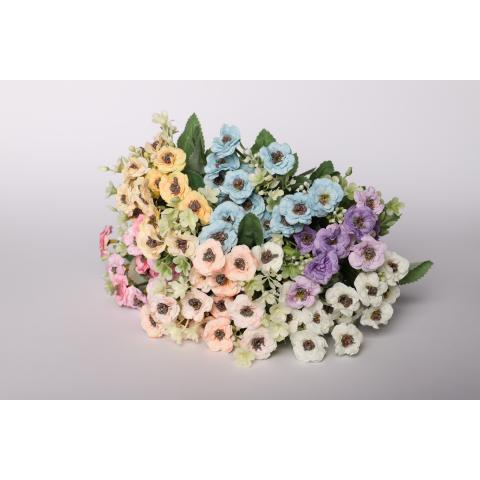 Цветы искуственные полевые 26см 15 бут.