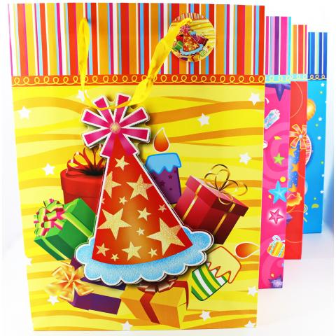 Пакет подарочный 44х32х10см бумажный MIх