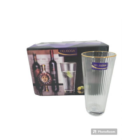 Стакан стекло 410мл набор 6шт DELISOGA