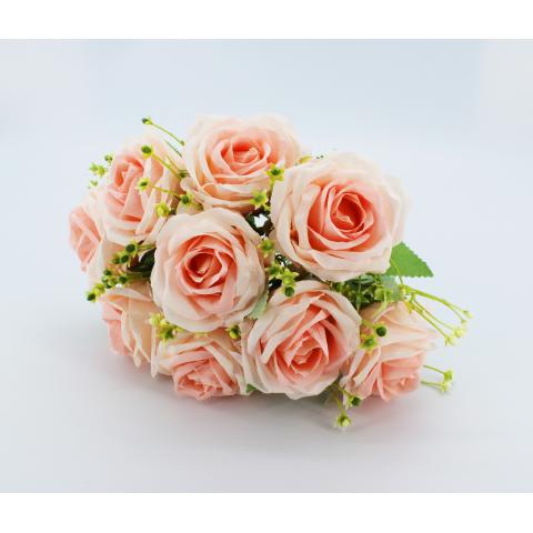 Цветы искуственные Розы 30см 9 бут.