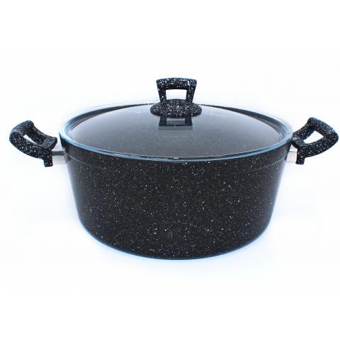 Кастрюля со стеклянной крышкой Granit 30x13,5см