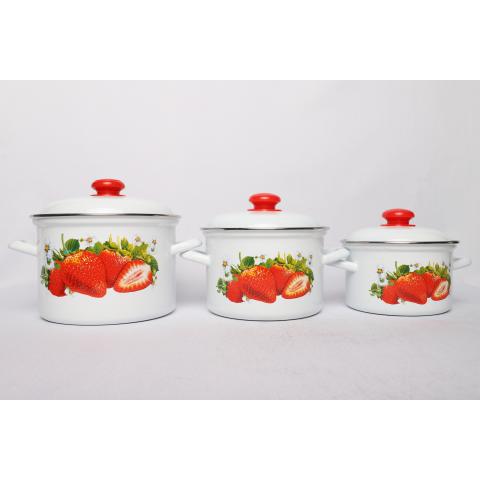 Набор кастрюль СОЧНАЯ КЛУБНИКА 2-4,5л