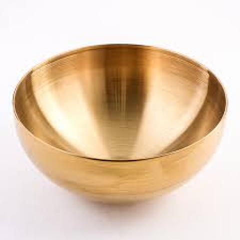 Салатник золотой из нержавеющей стали 20см