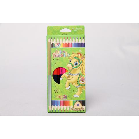 Карандаши цветные двойные набор 12шт