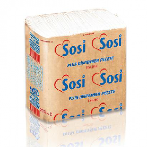 Салфетка бумажная для диспенсера Sosi Plus