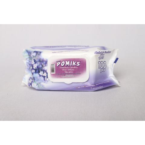 Салфетки влажные с крышкой "Pomiks" ЛАВАНДА