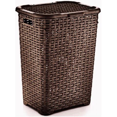Корзина для белья 60лт Раттан Dunya Plastik