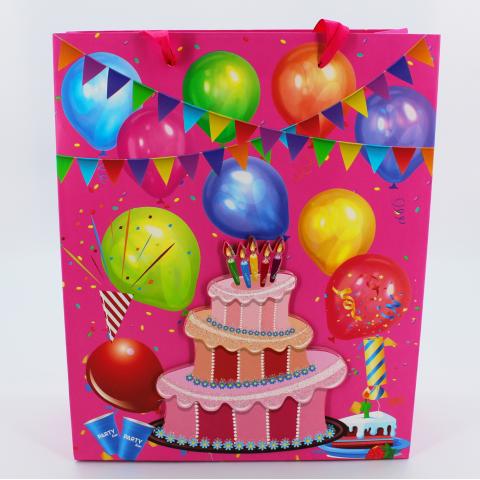 Пакет подарочный 32х26х10см бумажный  ШАРИКИ