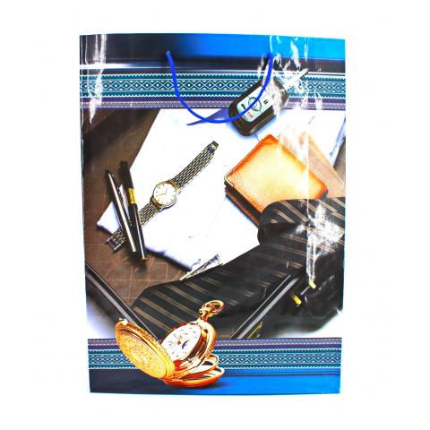 Пакет подарочный 32х26х10см бумажный MIх