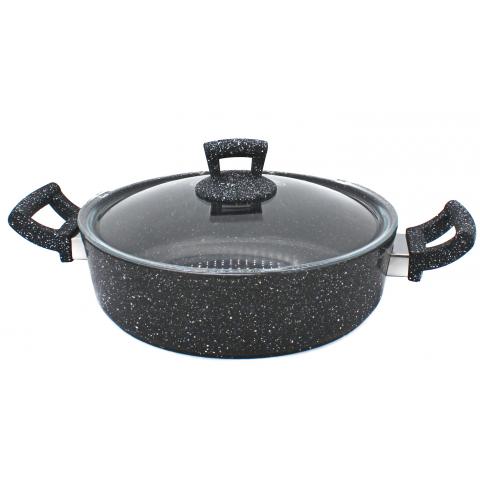 Сковородка с крышкой стекло 26x7,5cм Granit