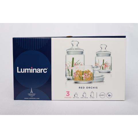 Банка "RED ORCHIS", набор 3шт
