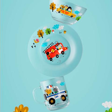 Набор детской посуды для завтрака СПЕЦТЕХНИКА 3 предмета