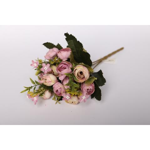 Цветы искуственные Розы 30см 13 бут.