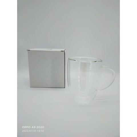 Кружка с двойными стенками 350мл стекло