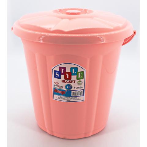 Ведро с крышкой 7л Dunya Plastik